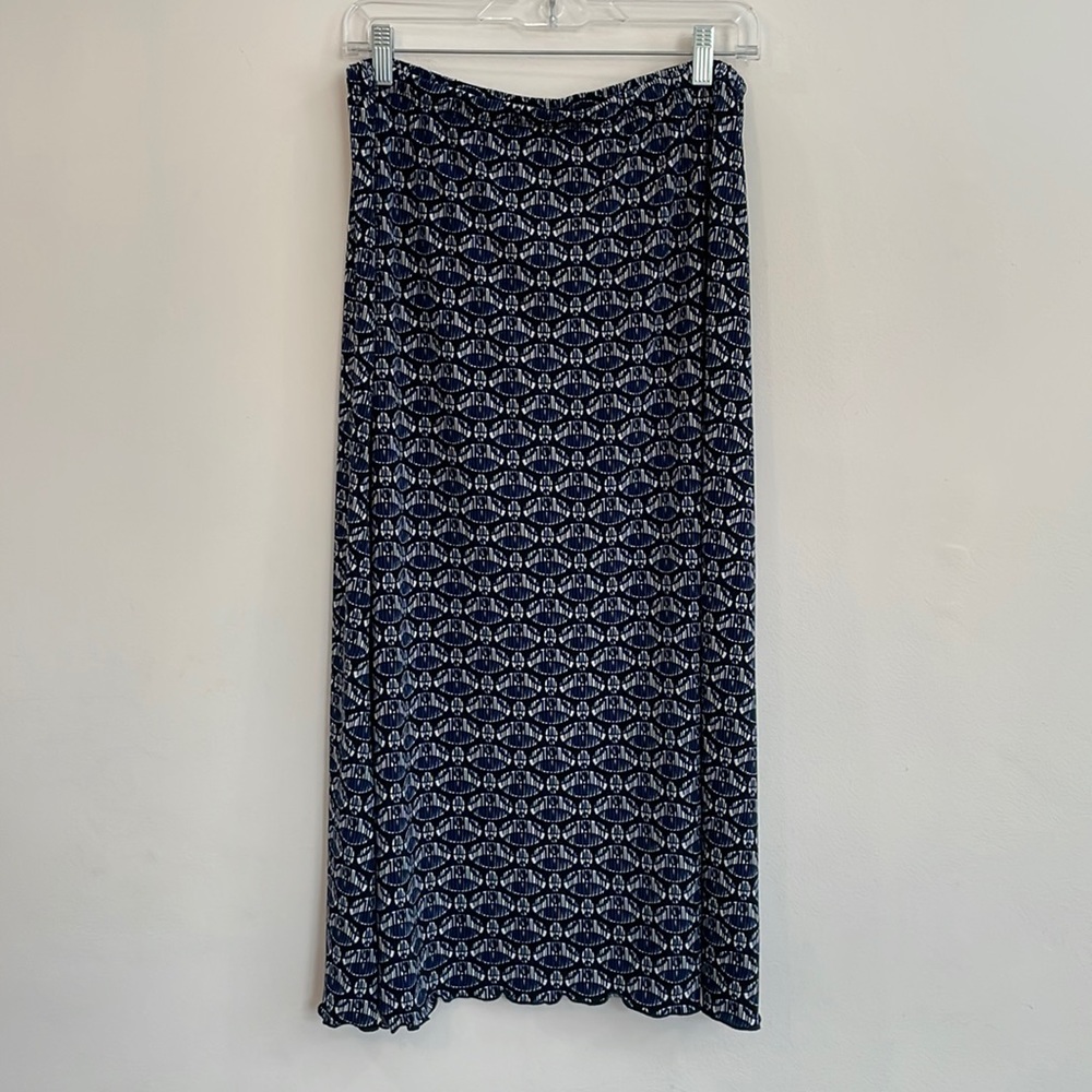 Saint Tropez West, XL, navy and white midi skirt